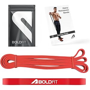Boldfit Heavy Resistance Band for Workout Exercise & Stretching Pull Up Bands For Home Exercise & Gym Exercise Bands for Men & Women Resistance Tube Loop Bands Toning Bands - Red ( 7-15 Kg)