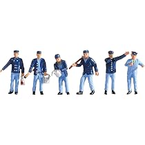 Noch Figurines Voyageurs H0 – 6 Adultes Avec Bagages, Colorées à La Main, Scène De Gare 1/87