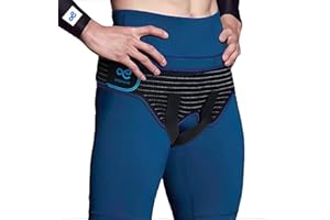 gagaiuco Hernia Belt for Men and Women Flexible Adjustable Inguinal Groin Hernia Belt Support Truss Pain Relief Recovery Strap with 2 Removable Compression Pads Comfortable Material (M)