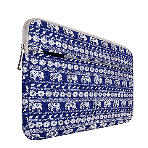 BOVKE 13-13.3 Inch Wasserdichtes-Gewebe Laptop-H¨¹lse-Tasche Notizbuch-Tragetasche F¨¹r MacBook Pro 13.3-inch Retina Display MacBook Air 13.3″ Surface Book 12.9-inch iPad Pro Acer Asus Dell HP Chromebook,Blue - 6