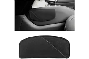 JNNJ Genouillère en Cuir Suédé pour Siège de Voiture, Coussin D'accoudoir Universel pour La Cuisse, Genouillères Latérales pour Console, Oreiller D'accoudoir de Porte pour Véhicules(Noir)