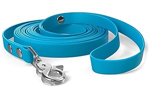 SNOOT 5m Schleppleine, Hundeleine, Handschlaufe, Cyan-Blau, sehr stabil, schmutz- und wasserabweisend