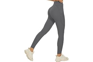 ChunyChi Leggins Deportivos Mujer Largos con Bolsillos, Legegings Opacos de Cintura Alta, Mallas Deporte Mujer Leggins Mujer Push Up para Yoga, Fitness, Longitud Fácilmente Acortable