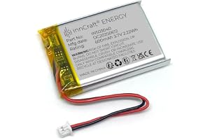 Lithium Polymer Battery innCraft Energy 600mAh 3.7V, 40x30x5 Model 503040 2P Molex 51021-020 1.25mm Plug