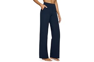 G4Free Yoga Pants with Pockets Wide Leg Trousers for Women High Waist Stretch Work Dress Casual Sweatpants Petite/Regular/Tall
