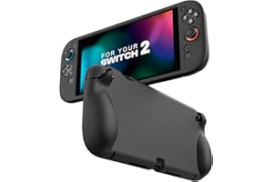 MoKo Custodia Protettiva in Silicone per Nintendo Switch 2 2025, Design di Copertura con Impugnatura Ergonomica, Assorbimento degli Impatti e Resistente ai Graffi Compatibile con Switch 2, Nero