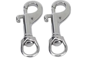 FTVOGUE 316 Stainless Steel Snap Hook Bolt - Single Ended Rotating Hooks for Dog Collar 65mm Marine and Industrial Hardware
