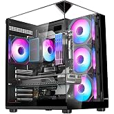 TURBOX Teras Akvaryum Cam Tasarım 4X ARGB Fan 500W PSU USB 3.0 ATX Oyuncu Bilgisayar Kasası