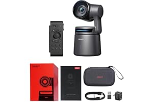 OBSBOT Tail Air & Smart Remote Combo, AI Tracking PTZ Camera with NDI Support, Intelligent APP, Gesture Control, HDMI/USB-C/WiFi Video Camera for Streaming, YouTube, Church, etc.