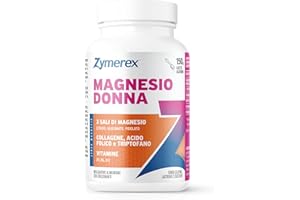 Zymerex MAGNESIO DONNA 150g | Magnesio | Collagene | Acido folico | Metabolismo energetico | Funzione psicologica | Assorbimento calcio | Senza glutine, lattosio e zuccheri