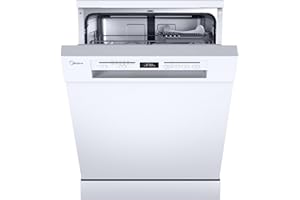 Midea SF 5.60NW14C Geschirrspüler 60cm Freistehend & Unterbaufähig, 14 MGD,Hygienepflege+, Zonenwäsche, 7 Programme, Spülmasc