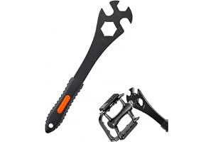 HETYYAEKQ 3 i 1 cykel pedalnyckel 15/16/24 mm, 320 mm lång | Multifunktionellt cykelverktygsset, för vevavdragare, pedalnav