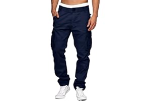 LVCBL Pantaloni cargo da uomo, 100% cotone, da uomo, invernali, per attività all'aria aperta, M-3XL