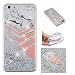 Produktbild Shinyzone Glitzer Flüssigkeit Hülle für iPhone 8/iPhone 7,Marmor kreativ 3D Gemalt Muster Handyhülle,Bling Treibsand Liebe Herz Fließend Weich TPU Schutzhülle