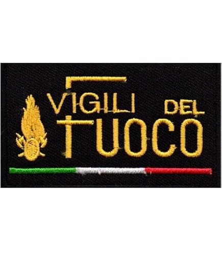 Toppa Ricamata Da Cucire Vigili Del Fuoco - 'When You Run Out We Run In' - 7x10 Cm - 4