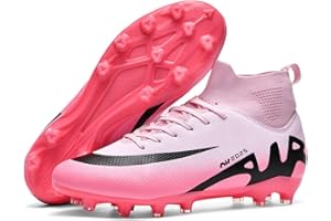 DASHANGYAN Football Boots Mens High Top Spike Football Boots Outdoor Football Training Teenagers Breathable Sneakers Kicking Athletic Training Shoes Sneakers