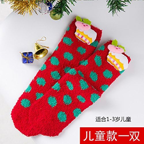 VIG socks Cute Christmas sock floor socks sleep socks coral fleece socks women winter towel socks adult home warm socks, children paragraph D