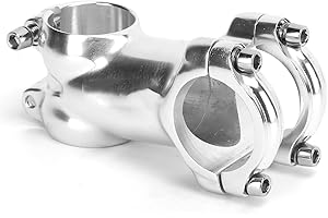 SPYMINNPOO Attacco Manubrio MTB 31.8mm,Attacco Manubrio Argento Lega di Alluminio Attacco Manubrio per Bici Attacco Manubrio Regolabile Attacco Manubrio per Mountain Bike Attacco Manubrio Corto per Bici