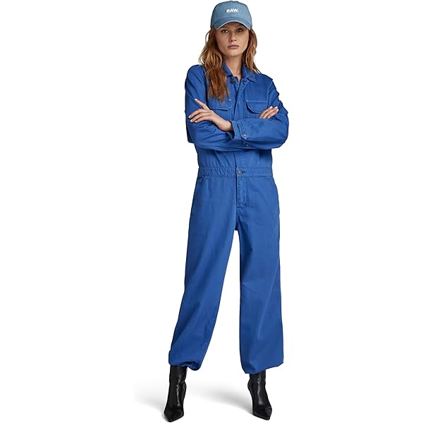 G-STAR RAW Damen Field Straight Jumpsuit - Overall Mit Stehkragen