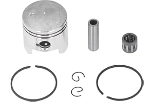 AKOZON Kit Anello Spinotto Pistone da 40 Mm, Kit Pistone Motore a Prestazioni Stabili in Lega di Acciaio per Bici da Cross Scooter Ciclomotore 2 Tempi