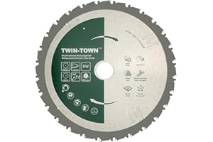 TWIN-TOWN HM Lama per sega circolare multifunzione, 254 x 30 mm, denti 28, ideale per legno, legno con chiodi, acciaio, alluminio, acrilico, plastica, laminato,MDF