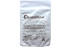 SNORFLEX Dentalline - Lot de 100 anneaux en caoutchouc - Sans latex - Extra épais - 4,8 mm - 4,8 mm