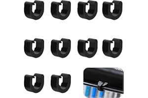 MIUNPRI Bicycle Cable C-Clips Black 10Pcs: Brake Cables Clamps for Bicycles - Housing Hose Guide Clamps