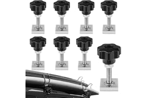 XUHN T-Nut Adapter M6-35mm 8 Stück T-Nut Adapter Nutensteine, T-Nut Nutensteine M6, Edelstahl Nutensteine Dachträger mit Sterngriffmutter M6, für Dachträger Relingträger Dachbox