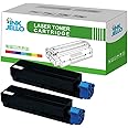 InkJello Compatible Toner Cartridge Replacement for Oki B412 B432 B512 MB472 MB492 MB562 (Black, 2-Pack)