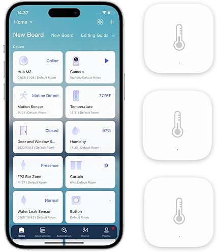 Draadloze smart thermometer, hygrometer, digitale mini-binnentemperatuur en vochtigheidssensor, kamertemperatuurvochtigheidssensor, app, afstandsbediening voor broeikas, compatibel met Alexa Google Home