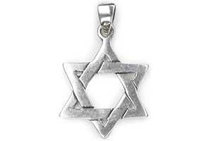 Drachensilber Davidstern Anhänger Silber Schmuck 925 Sterlingsilber Hexagramm alter jüdischer Silberanhänger