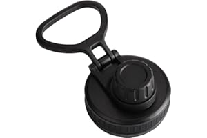 GENERISCH Tapa de repuesto para botella de agua, de cuello ancho, tapa de repuesto a prueba de fugas, tapas de botella de agua a prueba de fugas, mango de anillo grande antideslizante, accesorios para botellas