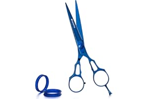 BS-2105 Tijeras de peluquería japonesas de acero inoxidable con borde de afeitar de precisión Rezeco e25 de 5,5" Suvorna. Peinado, recorte y corte del cabello con ajuste de tensión fino.