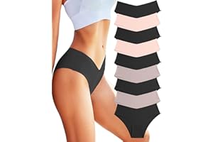 FINETOO 9 Pezzi Slip Senza Cuciture Donna Pantaloni a Vita Bassa Mutande Culotte e Parigamba Invisibili Biancheria Intima Sexy Biancheria Intima Comoda Mutandine Bikini Confezione Multipla XS-XL…