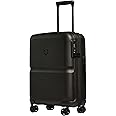 ANTLER - Single Stripe Hard Shell Cabin Suitcase, 55x40x20cm 39L, Lightweight, 4 Spinner Wheels - Adjustable Handle, Carry On Luggage Approved by easyjet, Ryanair & British Airways, TSA Lock - Black