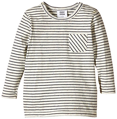 MiniMize Unisex Baby Harper Jersey Striped T-Shirt, Antique White, 18-24 Months (Manufacturer Size:92)