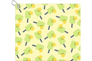 PEUTIER Asciugamani per Pickleball e Moschettone, 38x43cm Asciugamano Sportivo Microfibra Asciugamano da Golf Stampe di Moda Accessori Pickleball Coperta Pickleball Towel per Gli Amanti del Pickleball