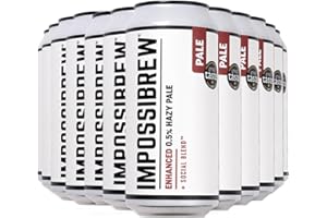 TWELVE GREEN BOTTLES IMPOSSIBREW ENHANCED PALE | Golden Crisp Refreshing 0.5% Hazy Pale - As seen on Dragons Den | 12 x 440ml Cans