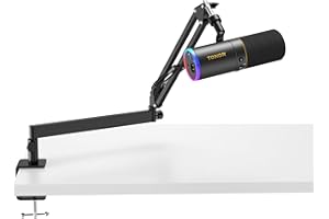 TONOR TD520S+ XLR/USB Microphone, Gaming Microphone with Boom Arm, RGB Adjustable, Mute, Metal build, Real-time Monitoring, Podcast Dynamic Mic for PC, PS4/5, Mac, Android