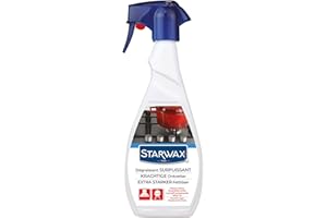 STARWAX - Dégraissant Surpuissant 500ml - Dissout les Graisses Même Cuites - Apte au Contact Alimentaire - N'Attaque Pas les joints isolants - plan de travail, plaques de cuisson…