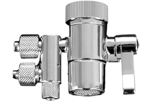 AIDNTBEO Válvula desviadora de latón resistente para filtro de grifo ESpring de 38 pulgadas y 516 pulgadas de salida