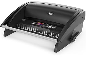 GBC CombBind C110 Binding Machine, 12 Sheet Punch Capacity, 195 Sheet Binding Capacity, A4, Black, 4401844