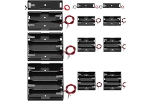 MKBKLLJY 12St. 18650 Batteriehalter Bundle mit Drähten 3x1 18650 Batteriehalter 3.7V 3x2 18650 Batteriehalter 7.4V 3x3 18650 Batteriehalter 11.1V 3x4 18650 Batteriehalter 14.8V mit Kabeln für DIY