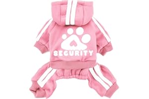 Dolahovy Hunde Hoodie Kleidung für Haustiere Weiche Herbst Winter Welpen Pullover Fleece Hundejacke Mäntel Baumwolle Hunde Outfit für Chihuahua Teddy Kleine Mittlere Hunde Katzen Rosa