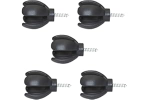 TADPOLEZ 5 Piezas Pelota De Golf Pick Up Tool,Pinzas Para Recoger Pelotas De Golf De Plástico 4 Puntas De Bola De Golf Pick Up Agarrber Pelota De Golf Recoge El Accesorio Para Agarrar Pelotas De Golf (Negro)