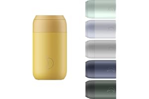 Chilly's Serie 2 Taza de Cafe Termica - Taza de Doble Pared con Tapa - Acero Inoxidable sin BPA - Pollen Yellow, 340ml