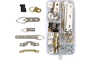TIMESETL 68pezzo Gancio per Foto Ganci Appendi Quadri Gancio per Cornice Viti Heavy Duty Kit Gancio per Cornice per Cornici nell'ufficio della Casa