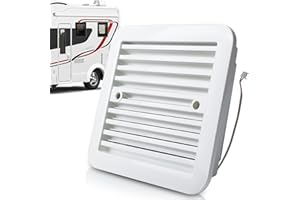 GBKDQQ Abluftventilator für Wohnwagen, 12V 2.4W Lüftungsventilator Wohnmobil Dachventilator Lüfter Seitenabluftventilator EntlüFtung für Wohnwagen Camper Wohnmobil Anhänger, Weiß