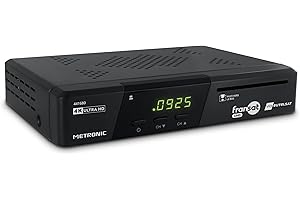 METRONIC 441680 Fransat 4K UHD HDR10 Satélite, Recepción de TDT, Sonido Dolby Atmos, Puerto USB de Doble Potencia, Tarjeta Fransat incluida, Pausa y reproducción de TV (Time Shift)