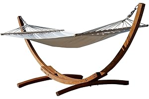 AS-S 320cm XL Deluxe Cadre de hamac Larch avec hamac ARADOS